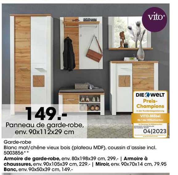 panneau de garde-robe