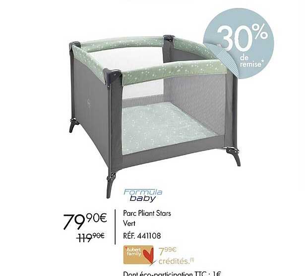 parc pliant stars vert formula baby