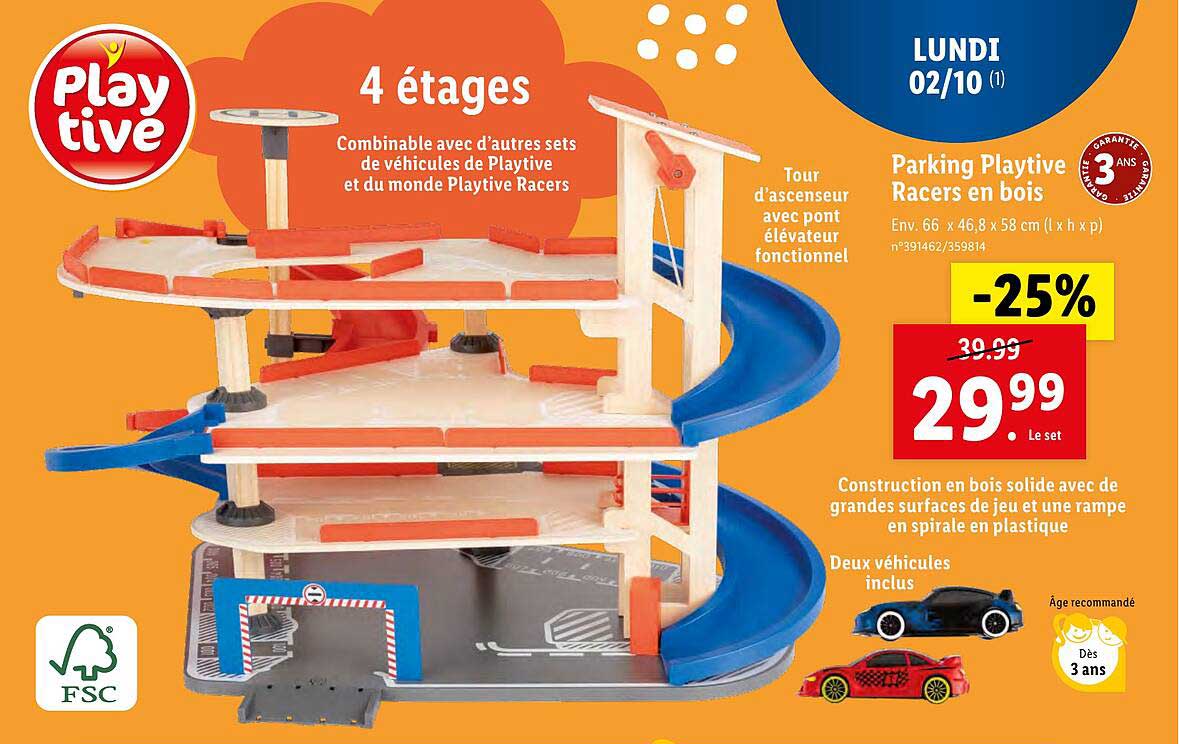 parking playtive racers en bois