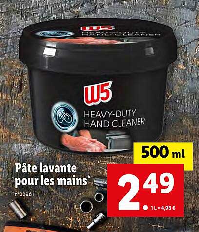 pâte lavante pour les mains w5