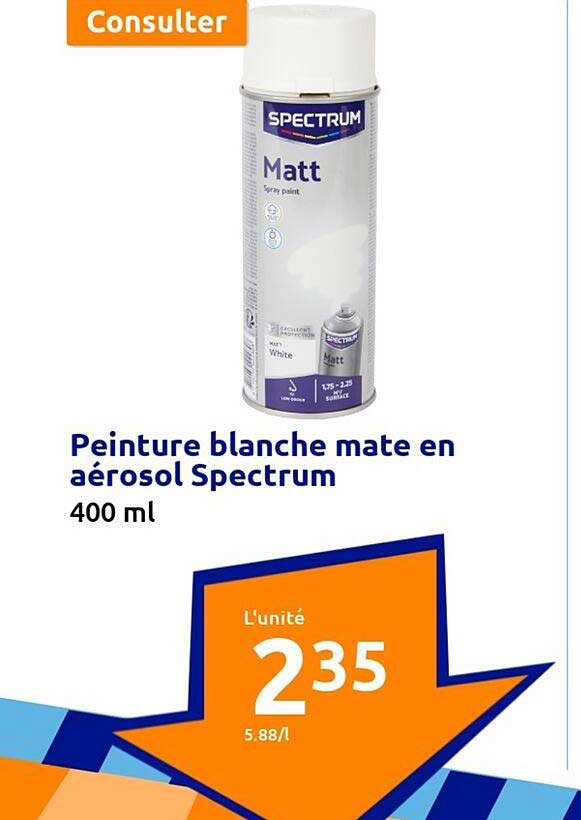 Peinture Blanche Mate En Aérosol Spectrum
