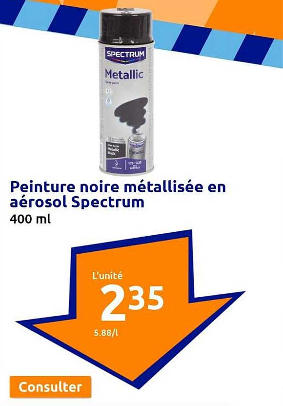 Peinture Noire Métallisée En Aérosol Spectrum