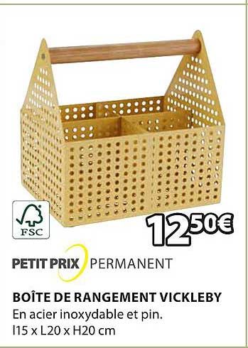 petit prix permanent boîte de rangement vickleby