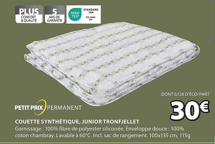 petit prix permanent couette synthétique, junior tronfjellet