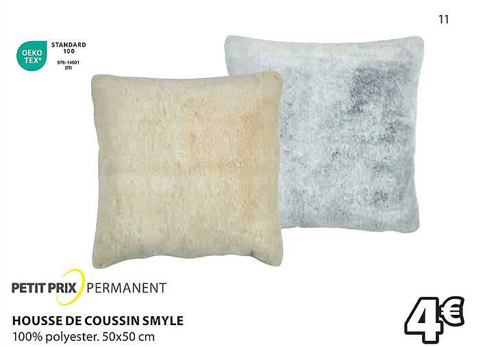 petit prix permanent housse de coussin smyle