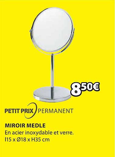 petit prix permanent miroir medle