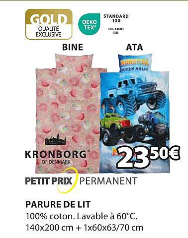 petit prix permanent parure de lit