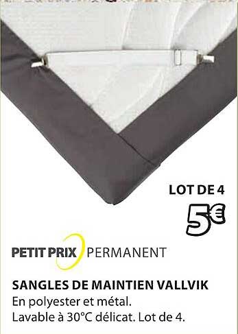 petit prix permanent sangles de maintien vallvik