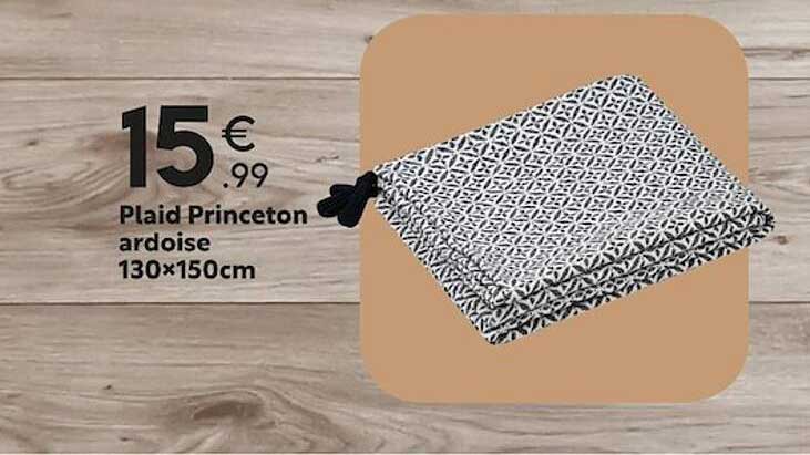 plaid princeton ardoise 130 x 150 cm