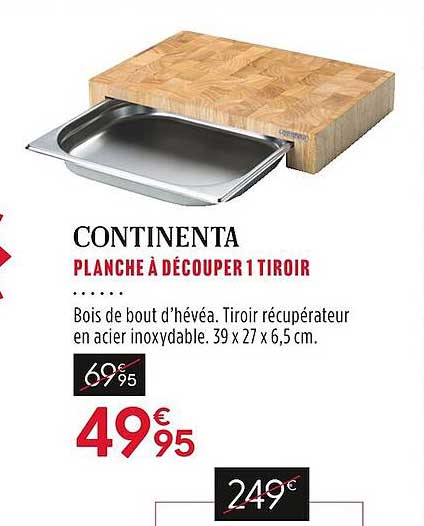 planche à découper 1 tiroir continenta