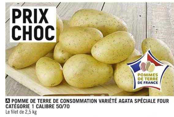 pomme de terre de consommation variété agata spéciale four catégorie 1