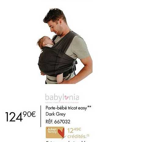 porte-bébé tricot easy dark grey