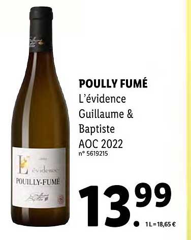 poully fumé l'évidence guillaume & baptiste