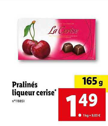 Pralinés Liqueur Cerise