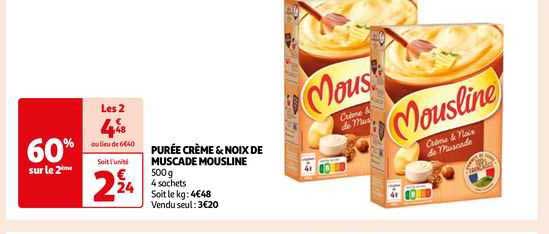 purée crème & noix de muscade mousline