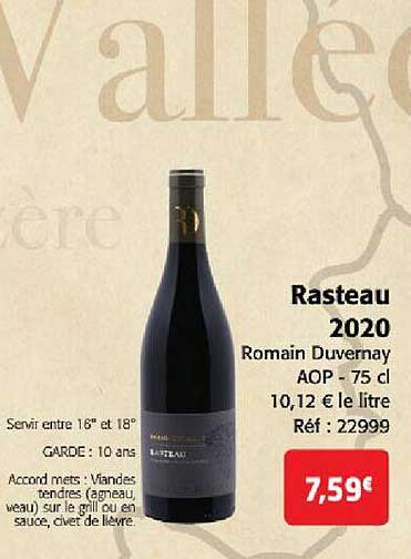 rasteau 2020 romain duvernay aop