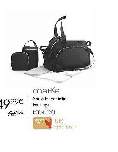 sac à langer initial feuillage maïka