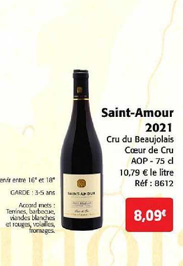 saint-amour 2021 cru du beaujolais coeur de cru aop