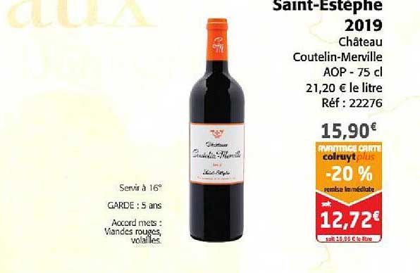 Saint-estephe 2019 Château Coutelin-merville