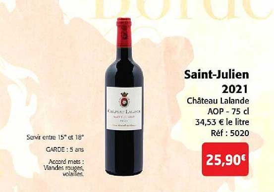 saint-julien 2021 château lalande