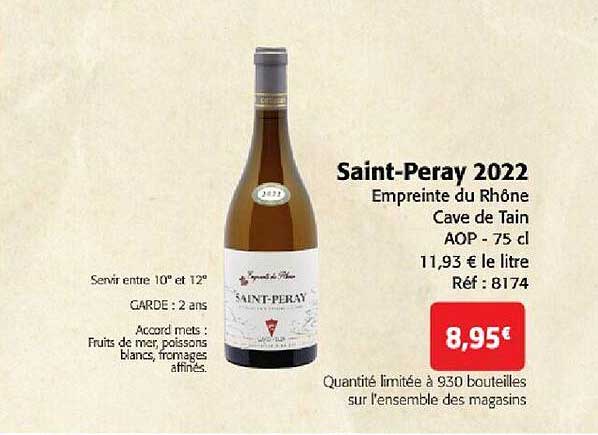 saint-peray 2022 empreinte du rhône cave de tain