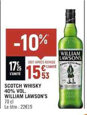 scotch whisky 40% vol william lawson's