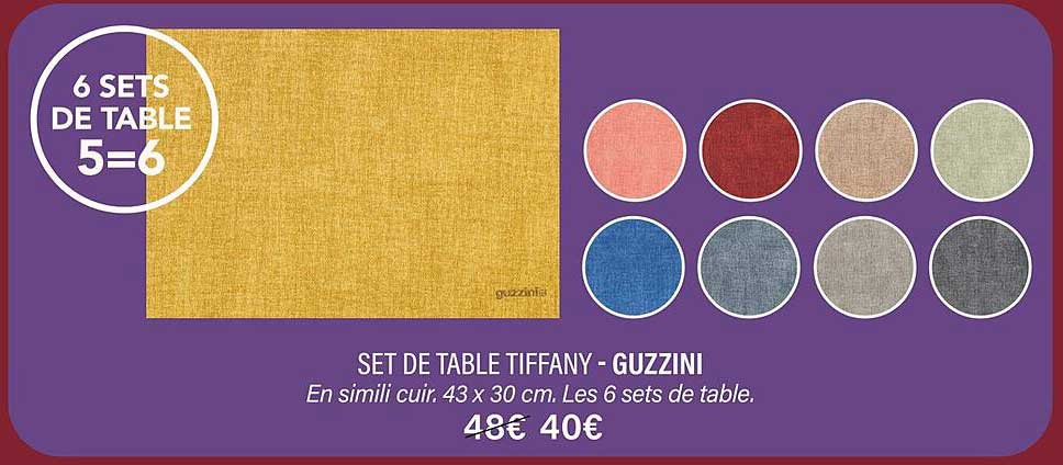 set de table tiffany - guzzini