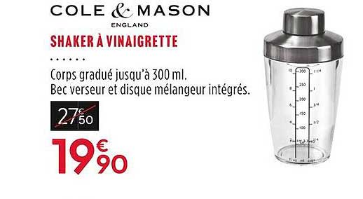 shaker à vinaigrette cole & mason england