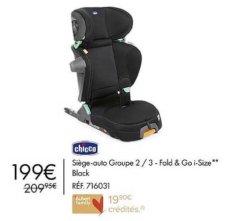 siège-auto groupe 2/3 - fold & go i-size black chicco