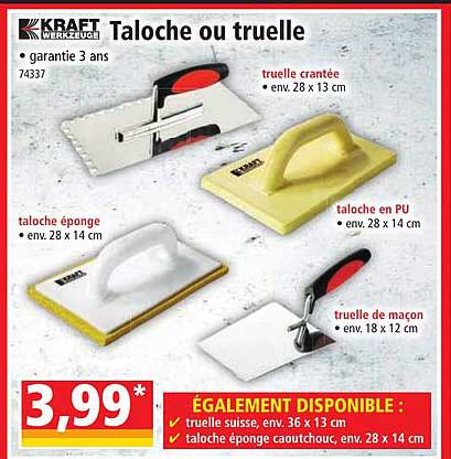 taloche ou truelle kraft werkzeuge