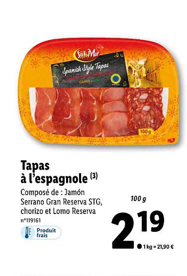 tapas à l'espagnole sol&mar