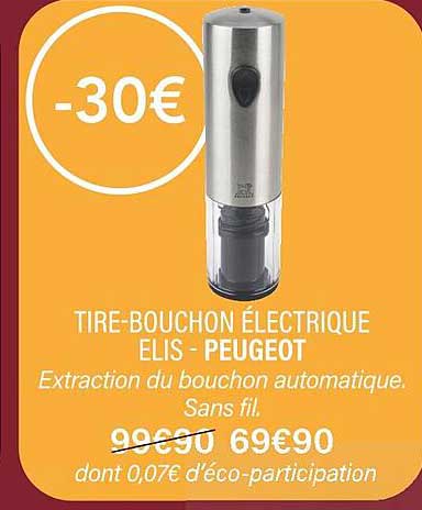 tire-bouchon électrique elis - peugeot
