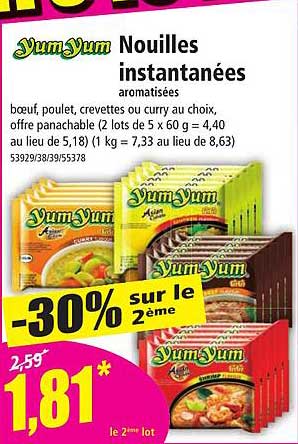 yum yum nouilles instantanées