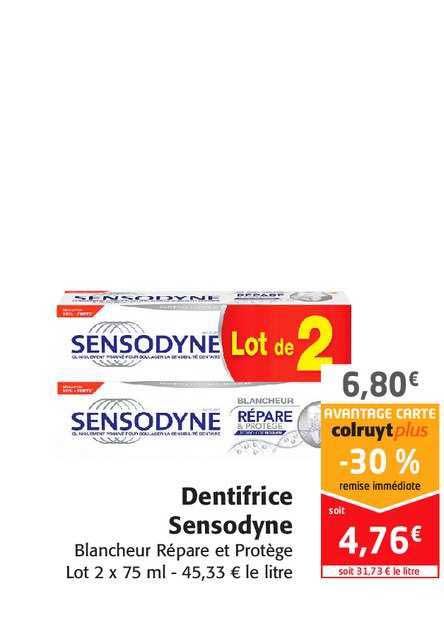 Dentifrice Sensodyne -30% De Remise Immédiate