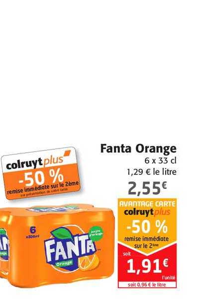 Fanta Orange -50% Remise Immédiate Sur Le 2ème