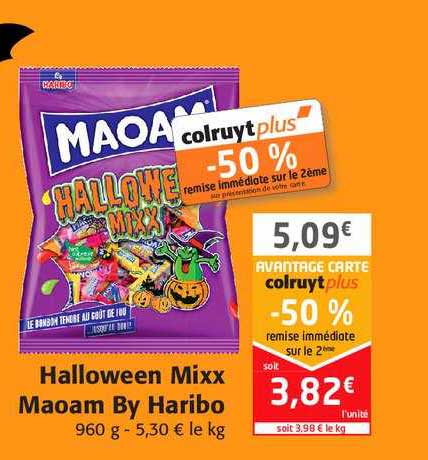 halloween mixx maoam by haribo -50% remise immédiate sur le 2ème