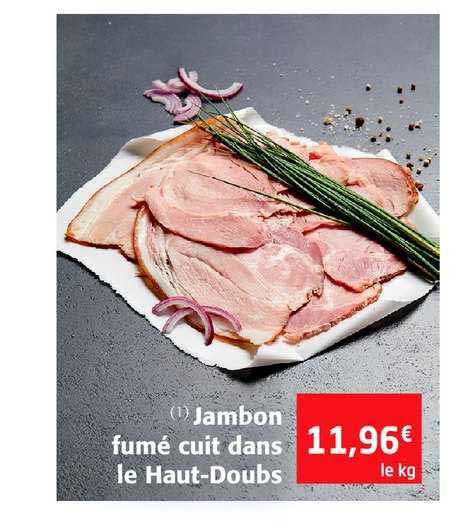 jambon fumé cuit dans le haut doubs