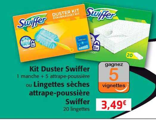 Kit Duster Swiffer Ou Lingettes Sèches Attrape Poussière Swiffer