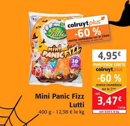mini panic fizz lutti -60% remise immédiate sur le 2ème