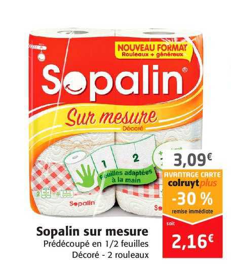 sopalin sur mesure -30% remise immédiate