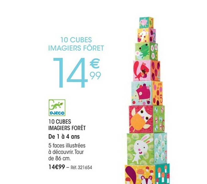10 cubes imagiers forêt