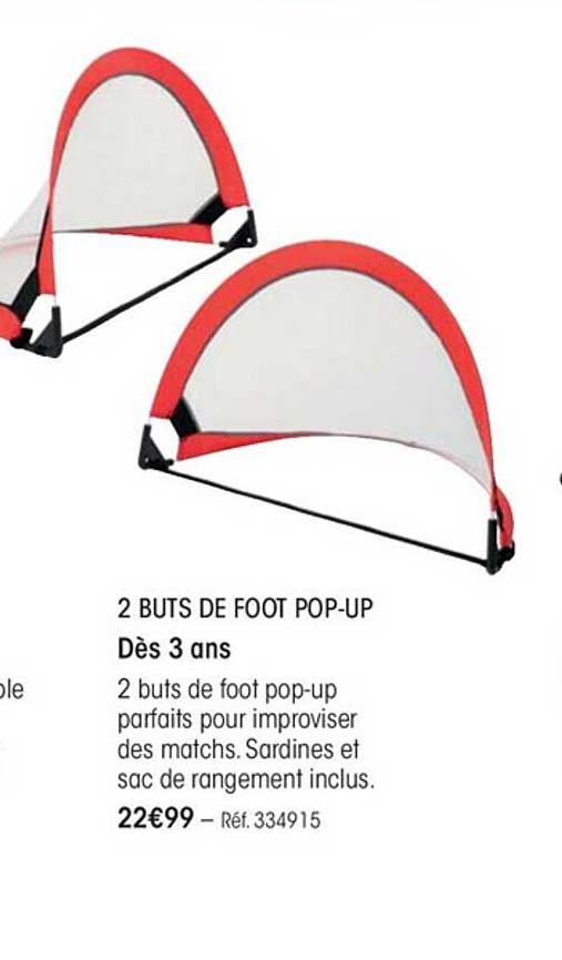 2 buts de foot pop-up