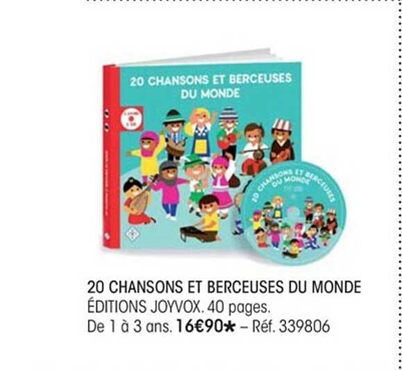 20 chaussons et berceuses du monde éditions joyvox