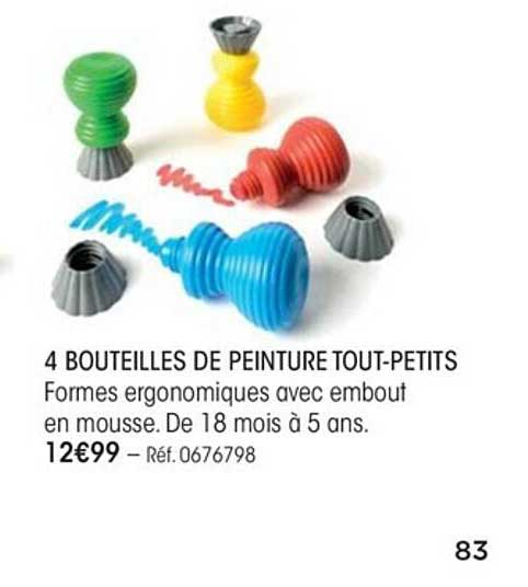 4 bouteilles de peinture tout-petits