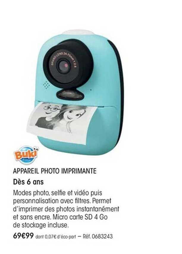 appareil photo imprimante buki
