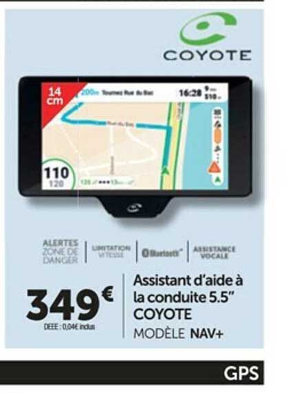 assistant d'aide à la conduite 5.5" coyote