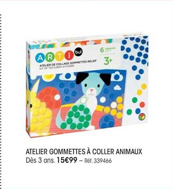 atelier gommettes à coller animaux
