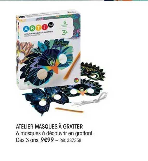 atelier masques à gratter