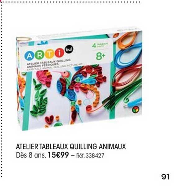 atelier tableaux quilling animaux artibul