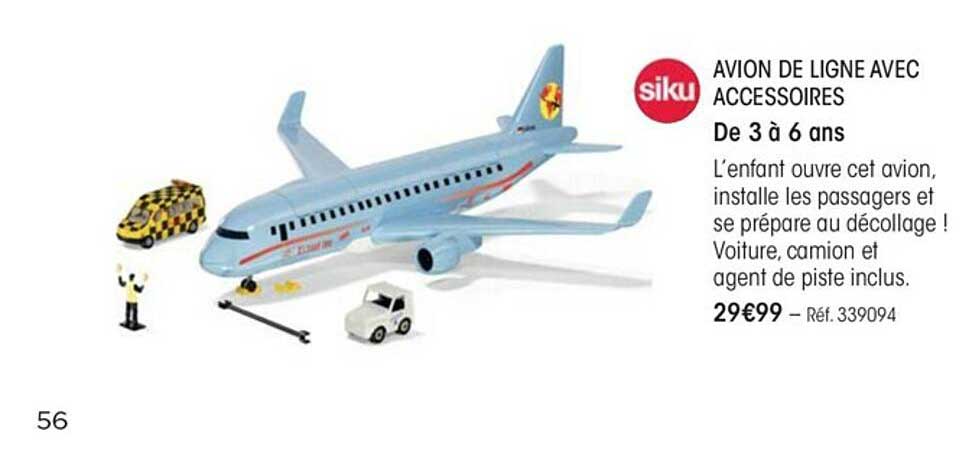 avion de ligne avec accessoires siku